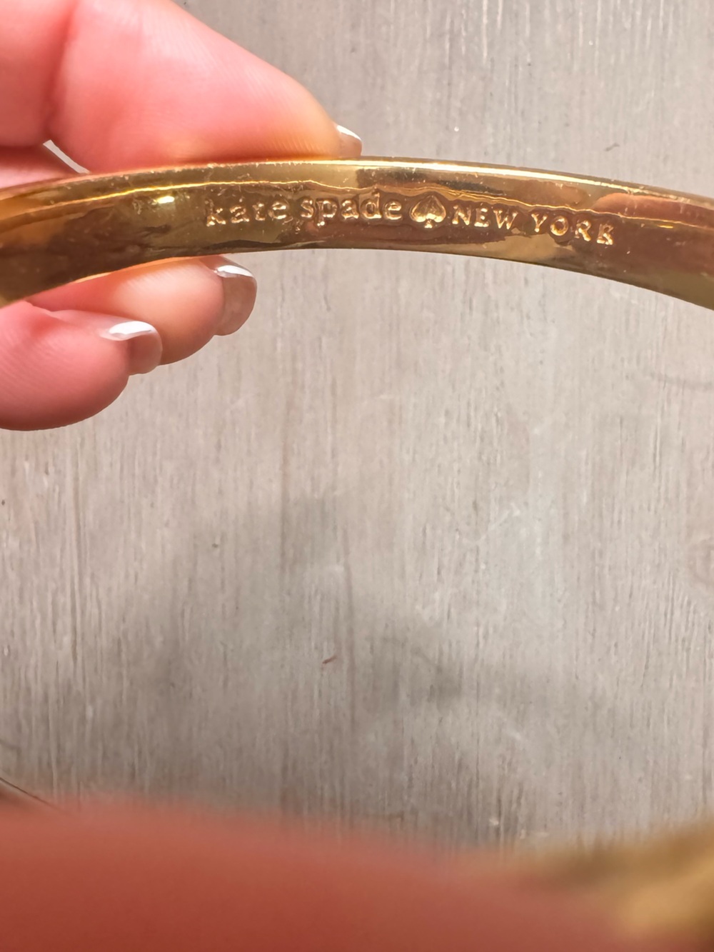 Kate Spade Pink Enamel Crystal Accent Bangle Bracelet - Picture 6 of 7